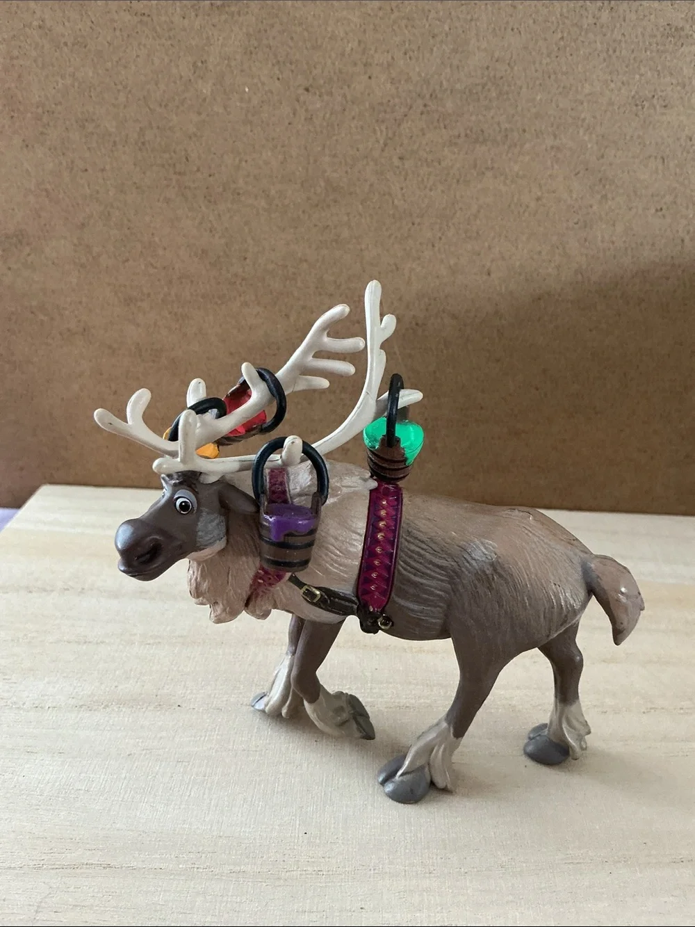 Disney Sven Reindeer Figure Toy - Brown, Cream, Purple, Green, Black